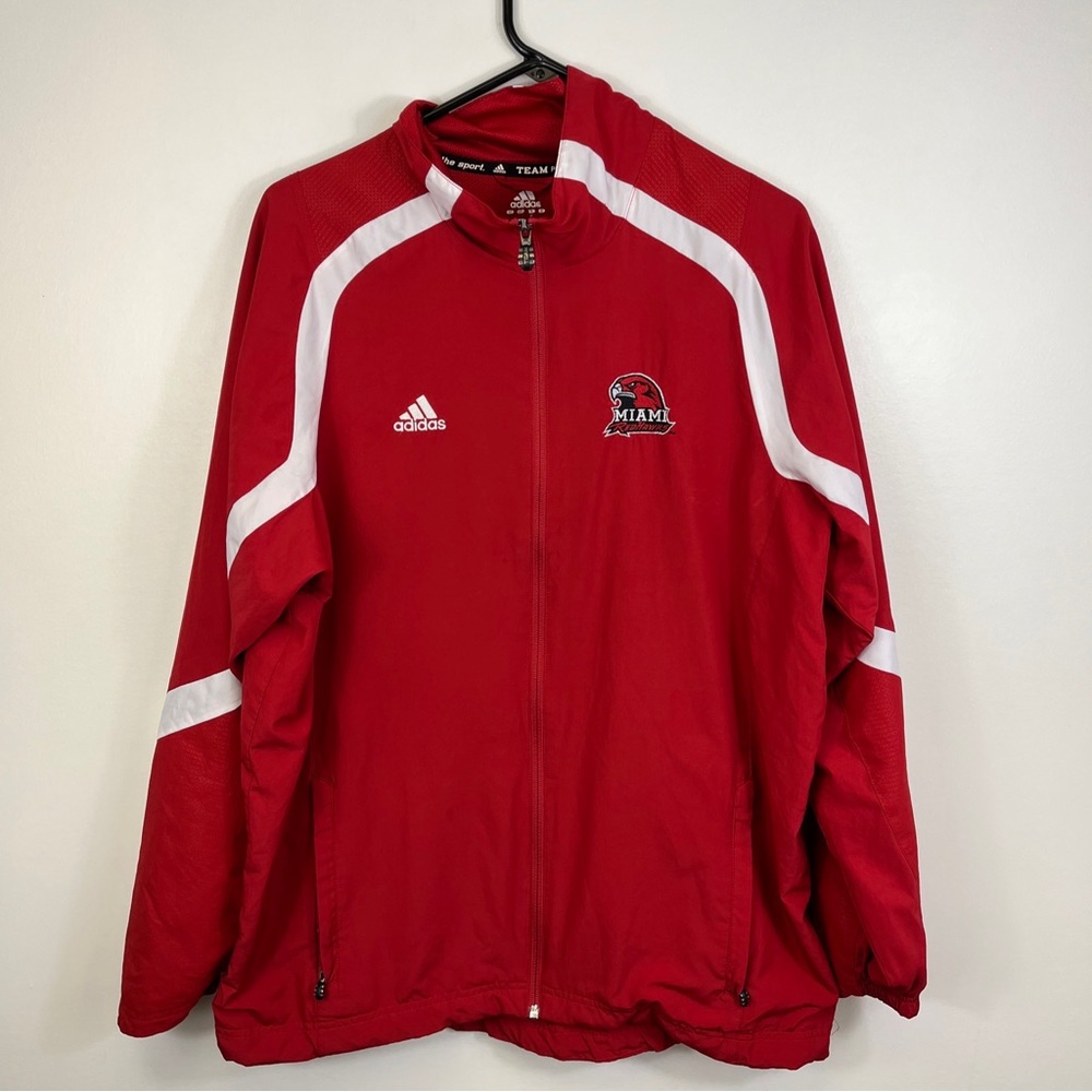 Miami RedHawks adidas Climalite Pullover Men's Red/White Sz Medium